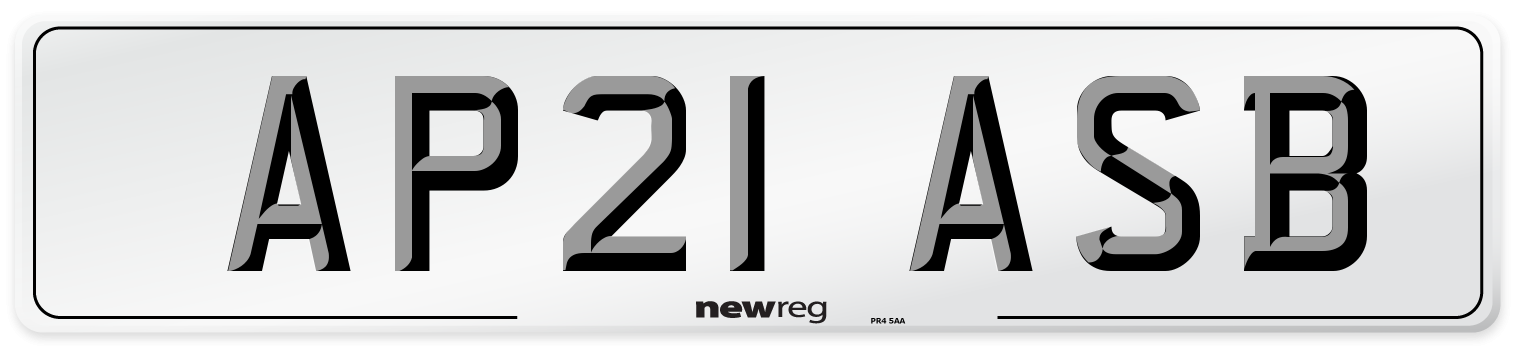AP21 ASB Number Plate from New Reg